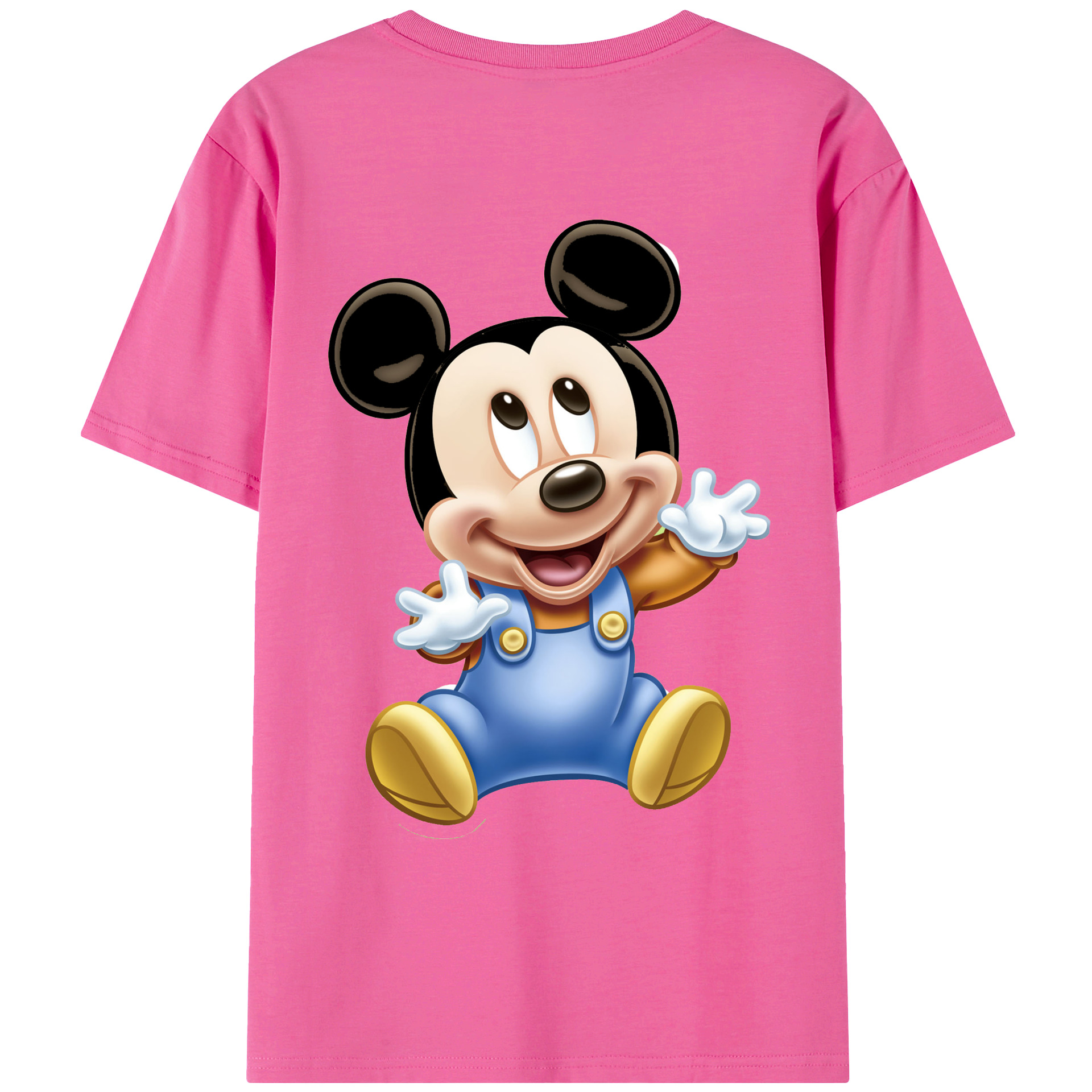 （画像用） ミッキーマウス Mickey Mouse レディース半袖Tシャツ(バックプリント)